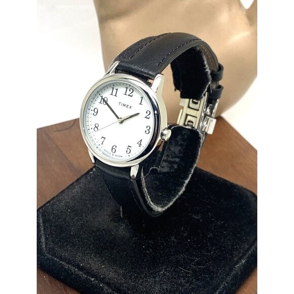 Timex Women's Watch TW2V69100 Indiglo Quartz White Dial Black Leather Ba… - Picture 14 of 14